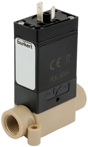 20064462 — Bürkert Tipo 0127 · Válvula solenoide basculante de 2/2 ou 3/2 vias com membrana de separação - 20064462