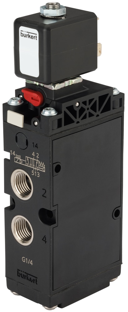 20064574 — Bürkert Tipo 6519 · Válvula solenóide de 3/2, 5/2 ou 5/3 vias com comando prévio para sistemas pneumáticos - 20...