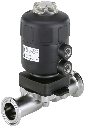 20065037 — Bürkert Tipo 2031 · Válvula diafragma de 2/2 vias com acionamento pneumático em plástico (tipo CLASSIC) - 20065037