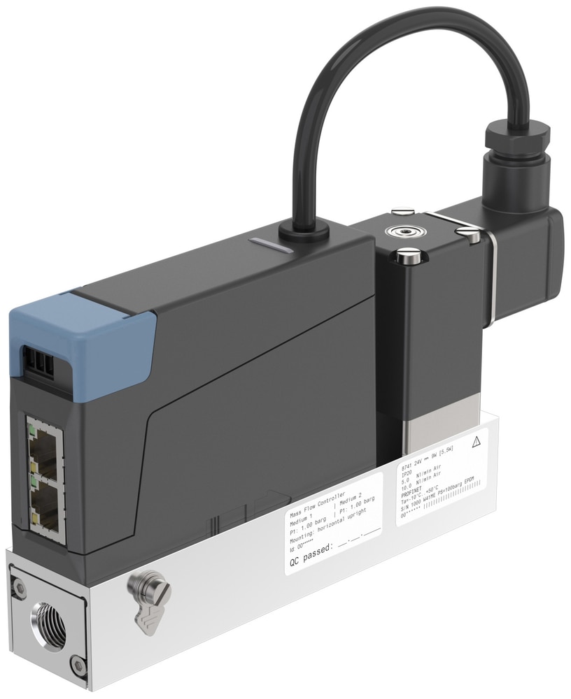20064530 — Bürkert Tipo 8741 · Controlador de caudal mássico (MFC)/Medidor de caudal mássico (MFM) para gases - 20064530