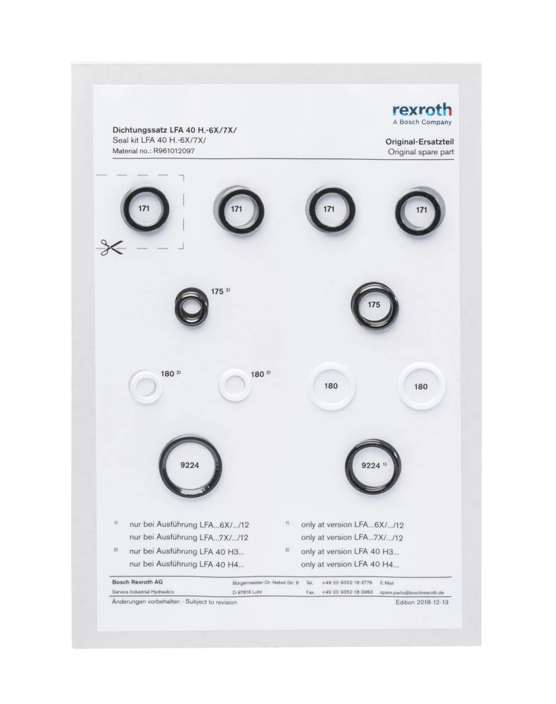 Peça ou kit de reposição Rexroth R961000695