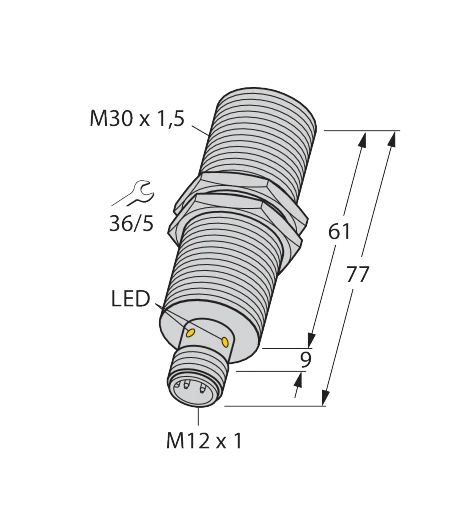 Sensor indutivo Turck BI10NF-EM30HE-AN6X2-H1141