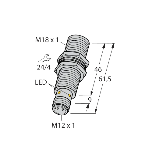 Sensor indutivo Turck BI8U-EM18MWD-VP6X-H1141