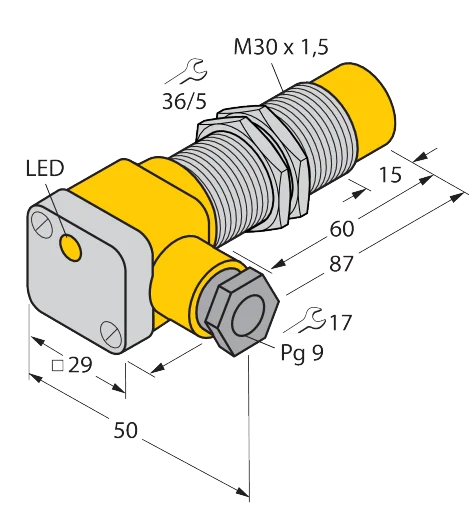 Sensor indutivo Turck NI15-G30SK-RZ3X