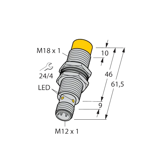Sensor indutivo Turck NI15U-M18M-VN44X-H1141