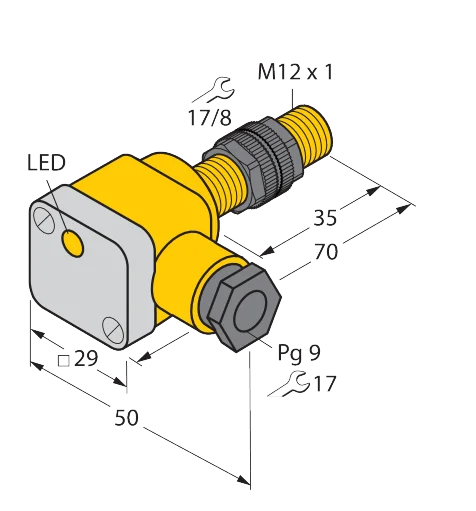 Sensor indutivo Turck NI5-P12SK-Y1X