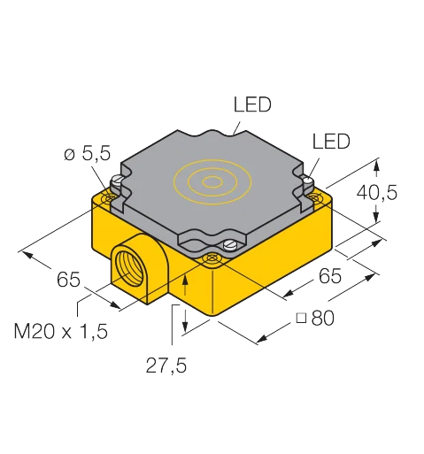 Sensor indutivo Turck NI75U-CP80-VP4X2