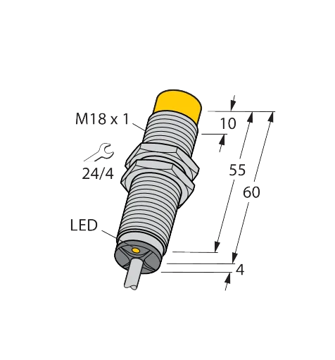 Sensor indutivo Turck NI8-M18-RZ3X