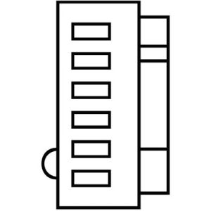 Conector Amplificador Servo para Porta CNP1 Mitsubishi Electric 54928-0670 Compatível com Unidade DRV - 54928-0670
