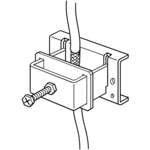 Suporte para Cabo Único com Placa de Aterramento Mitsubishi Electric AERSBAN-ESET (H35xW30xD70mm) - AERSBAN-ESET