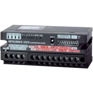 Módulo de Entrada Remota Analógica MELSEC-A Mitsubishi AJ65SBT2B-64AD 4AI (Tensão/Corrente) CC-Link para Painel - AJ65SBT2...