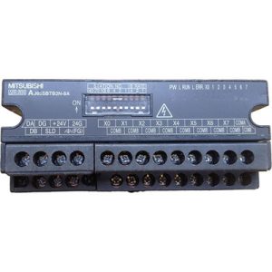 Módulo de Entrada Digital AC Remoto MELSEC-A Mitsubishi Electric AJ65SBTB2N-8A 8DI (120Vac) CC-Link para Painel com Bornes...
