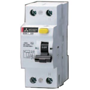 Disjuntor Diferencial Residual (DR) Mitsubishi BVW-T 2P 63A 100mA com QR Code, Bornes Cage-Clamp, 240V, 2 polos, BVW-T-2P-...