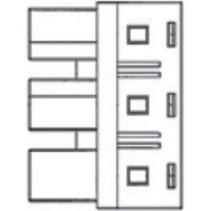 Conector de Alimentação para Unidade de Acionamento MDS-D2-CV Mitsubishi Electric CNU01SECV(AWG14) para Porta TE1, #14AWG ...