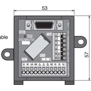 Bloco de Terminais de Junção Fonte Comum MR-J5 Mitsubishi Electric DG2BK1TB-P01 para Servomotores 50W-22kW com Freio, Montagem em Trilho