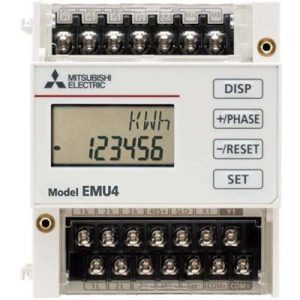 Unidade Expansão Medição Energia EcoMonitorPlus Mitsubishi Electric EMU4-HD1-MB 3F/4F, 1DI, RS-485 — SKU EMU4-HD1-MB — Equivalent to