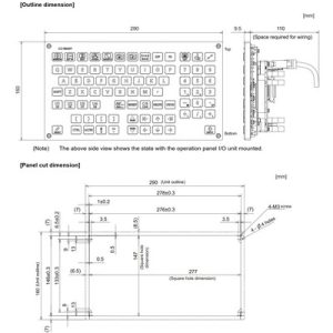 Keypad de Limpeza para Display 10.4" Mitsubishi Electric FCU8-KB047 5Vdc - FCU8-KB047