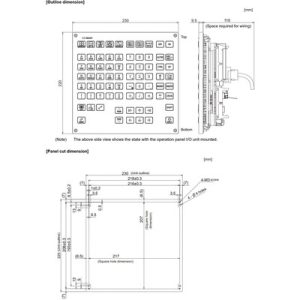 Teclado de Limpeza para Display 10.4" M800VS/M80V Mitsubishi FCU8-KB048 (5Vdc) — SKU FCU8-KB048 — Equivalent to FCU8KB048