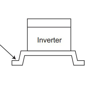Suporte para Filtro EMC FR-A700 Mitsubishi Electric FR-A5AT01 para FR-A720-0.4K/0.75K - FR-A5AT01