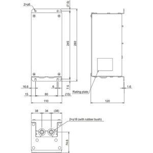 Transformador de Detecção de Fase para FR-A802 Mitsubishi Electric FR-A8VPB-H — SKU FR-A8VPB-H — Equivalent to FRA8VPBH