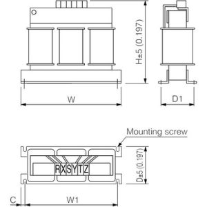 Reator AC para Correção de Fator de Potência MELSERVO J3 Mitsubishi Electric 22kW 400Vdc FR-BAL-H22K - FR-BAL-H22K