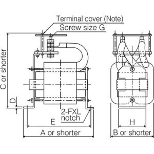 Reator CC para Correção de Fator de Potência MELSERVO J3 Mitsubishi Electric 7.5kW 400Vdc FR-BEL-H7.5K - FR-BEL-H7.5K