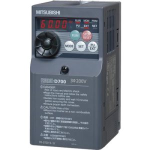 Inversor de Frequência FR-D700 Mitsubishi 1.5kW 2HP 220V/230V 7A IP20 Modbus RTU FR-D720-070-CC - FR-D720-070-CC