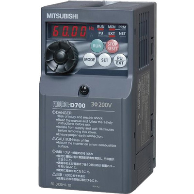 Inversor de Frequência FR-D700 Mitsubishi 0,75kW Monofásico 220V Modbus RTU FR-D720S-042-N4 Inversor de Frequência FR-D700 Mitsubishi 0,75kW Monofásico 220V Modbus RTU FR-D720S-042-N4 - Mitsubishi Electric - FR-D72...