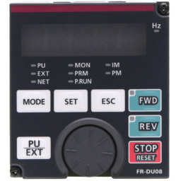 Unidade Display Remota FREQROL A/F800 Mitsubishi Electric FR-DU08 para Teclado Remoto 85371091 — SKU FR-DU08 — Equivalent to FRDU08