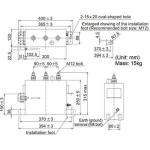 Filtro Capacitor para FR-H400K Mitsubishi Electric 400kW FR-HCC2-H400K - FR-HCC2-H400K