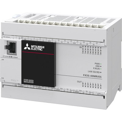 Controlador Lógico Programável (CLP) FX5S MELSEC iQ-F Mitsubishi Electric FX5S-40MT/ES 40 I/O (24DI/16DO) Ethernet 100-240Vac Controlador Lógico Programável (CLP) FX5S MELSEC iQ-F Mitsubishi Electric FX5S-40MT/ES 40 I/O (24DI/16DO) Ethernet 100-240...