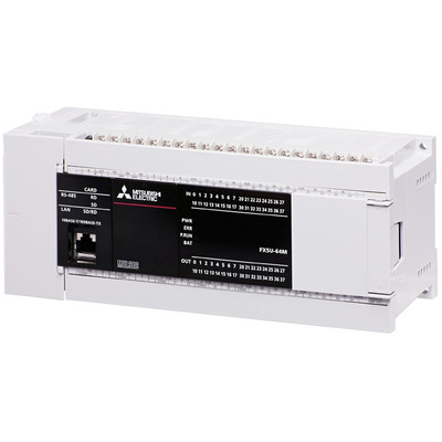 Controlador Lógico Programável (CLP) FX5U MELSEC iQ-F Mitsubishi FX5U-64MR/ES-4LC-K com 68 I/Os, 4AI, 32DI, 32DO, Ethernet, RS-485 e Kit de Controle de Temperatura Controlador Lógico Programável (CLP) FX5U MELSEC iQ-F Mitsubishi FX5U-64MR/ES-4LC-K com 68 I/Os, 4AI, 32DI, 32DO, Ethernet...