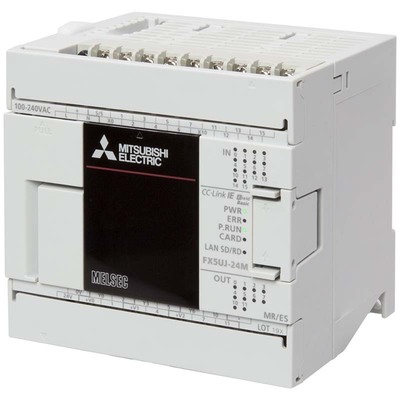 CPU PLC MELSEC iQ-F FX5UJ Mitsubishi Electric FX5UJ-24MT/ES 24I/O (14DI + 10DO) Ethernet 100-240Vac DIN-rail CPU PLC MELSEC iQ-F FX5UJ Mitsubishi Electric FX5UJ-24MT/ES 24I/O (14DI + 10DO) Ethernet 100-240Vac DIN-rail - FX5UJ-24MT/ES