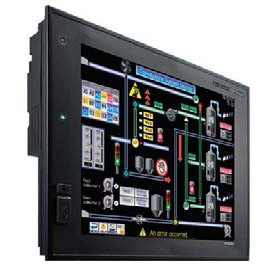 Terminal Operacional Gráfico Programável (HMI) GOT1000 GT15 Mitsubishi Electric 5.7" QVGA STN 4096 cores RS-232 USB 24Vdc IP67 GT1555-QSBD