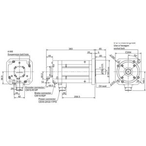 Servo Motor AC Brushless HF Series Mitsubishi HF-H903BS-A51 9kW 3000RPM Freio e Encoder Absoluto IP67 - HF-H903BS-A51