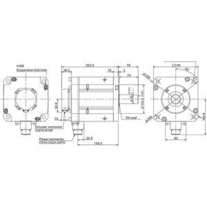 Servo Motor AC Brushless HF Series Mitsubishi Electric HF453T-A48 4,5kW 3000RPM 18-bit IP67 - HF453T-A48