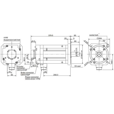 Servo Motor AC Brushless HF Series Mitsubishi Electric HF903BS-A48 9kW 3000RPM 28.6Nm com Freio e Encoder Absoluto 18-bit Servo Motor AC Brushless HF Series Mitsubishi Electric HF903BS-A48 9kW 3000RPM 28.6Nm com Freio e Encoder Absoluto 18-bit ...