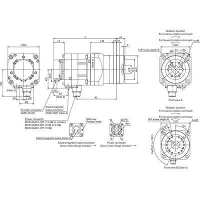Servo Motor AC Geared MELSERVO J4 Mitsubishi Electric HG-SR524G5 1/11 500W 22-bit 400V 1/11 Flange Servo Motor AC Geared MELSERVO J4 Mitsubishi Electric HG-SR524G5 1/11 500W 22-bit 400V 1/11 Flange - HG-SR524G5 1/11