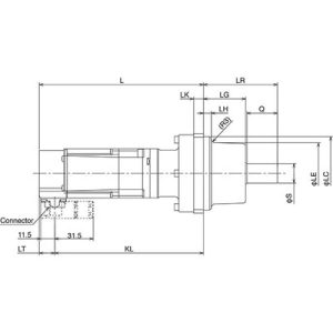 Servo Motor AC Geared Mitsubishi MELSERVO J5 50W 26-bit 3000RPM 0.16Nm 200/400Vac IP44 - HK-KT053G1 1/5 - HK-KT053G1 1/5