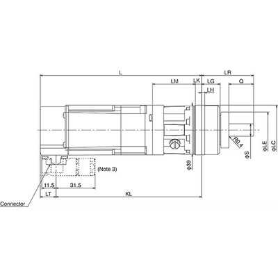 Servo Motor AC Geared Mitsubishi MELSERVO J5 200W 26-bit 1/5 Redução 200Vca IP44 - HK-KT23G7 1/5 Servo Motor AC Geared Mitsubishi MELSERVO J5 200W 26-bit 1/5 Redução 200Vca IP44 - HK-KT23G7 1/5 - Mitsubishi Electric - H...