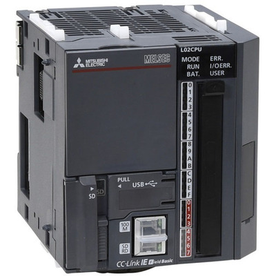 CPU PLC MELSEC-L Mitsubishi Electric L02CPU-C com 28 E/S (Sink), Ethernet, USB, 24Vdc, 20K passos CPU PLC MELSEC-L Mitsubishi Electric L02CPU-C com 28 E/S (Sink), Ethernet, USB, 24Vdc, 20K passos - L02CPU-C