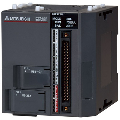 CPU PLC MELSEC-L Mitsubishi Electric com 28 I/Os (Source), 24Vdc, 20K passos, RS-232, USB - L02SCPU-P CPU PLC MELSEC-L Mitsubishi Electric com 28 I/Os (Source), 24Vdc, 20K passos, RS-232, USB - L02SCPU-P - L02SCPU-P