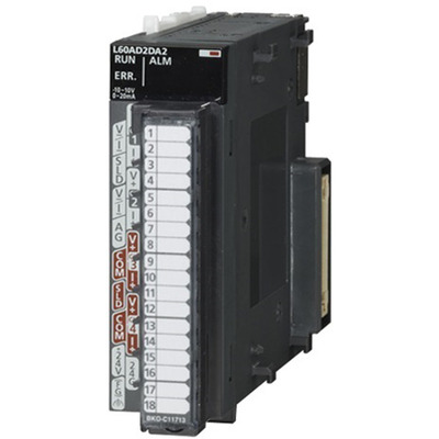 Módulo I/O Analógico Combinado MELSEC-L Mitsubishi L60AD2DA2 2AI/2AO (-10...+10Vdc/0-20mA) com Bornes de Parafuso Módulo I/O Analógico Combinado MELSEC-L Mitsubishi L60AD2DA2 2AI/2AO (-10...+10Vdc/0-20mA) com Bornes de Parafuso - Mitsub...