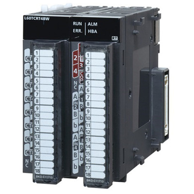 Módulo Controlador de Temperatura MELSEC-L Mitsubishi L60TCRT4BW 4 Canais com Detecção de Falha em Aquecedor, 4AI/4DO, Fixação em Trilho DIN, Bornes de Parafuso Módulo Controlador de Temperatura MELSEC-L Mitsubishi L60TCRT4BW 4 Canais com Detecção de Falha em Aquecedor, 4AI/4DO, Fix...