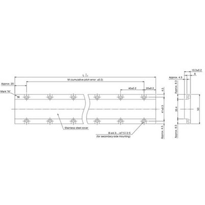 Atuador Linear Servo Mitsubishi MELSERVO J5 LM-AJ, 40mm, 0...+40°C, Núcleo, LM-AJS10-080-JSS0 — SKU LM-AJS10-080-JSS0 — Equivalent to