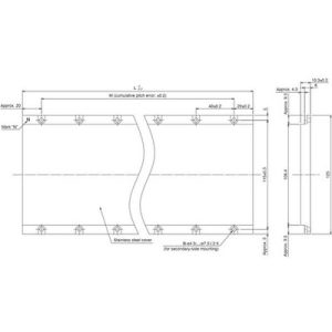 Atuador Linear Magnético MELSERVO J5 Mitsubishi Electric LM-AJS40-080-JSS0, 40mm Curso, 0...+40°C, Compatível com Bobina LM-AJP[]-JSS0,