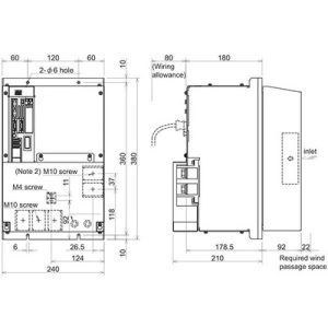 Unidade Spindle Drive MDS-D2 Mitsubishi Electric 174A 200-230Vac/270-311Vdc IP20 MDS-D2-SP-400 — SKU MDS-D2-SP-400