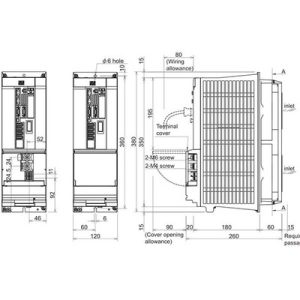 Drive Servo Spindle Duplo MDS-D2 Mitsubishi 18A (eixo A/B) 200-230Vac/270-311Vdc IP20 MDS-D2-SP2-8080 - MDS-D2-SP2-8080