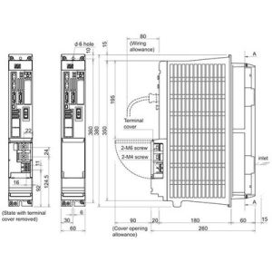 Servo Drive AC MDS-D2 Mitsubishi Electric MDS-D2-V1-40 11A 200-230Vac/270-311Vdc Freio Dinâmico IP20 - MDS-D2-V1-40