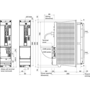 Servo Drive Duplo AC MDS-D2 Mitsubishi Electric MDS-D2-V2-160160, 29.6A, 200-230Vac/270-311Vdc, IP20, 0...+55°C - MDS-D2-V...
